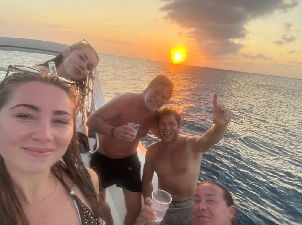 Guests relaxing on board during the Sunset Tour