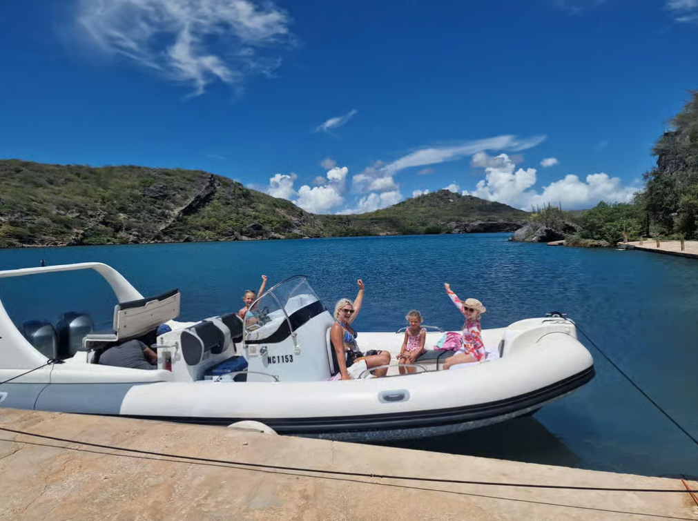 Family on the Zodiac Medline 3 in Santa Martha Bay